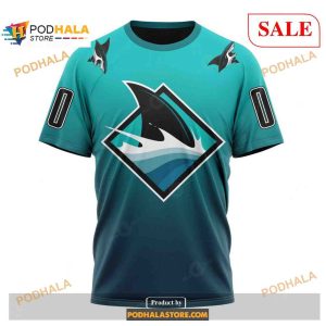 Custom San Jose Sharks Retro Gradient Design Nhl Shirt Hoodie 3d 3