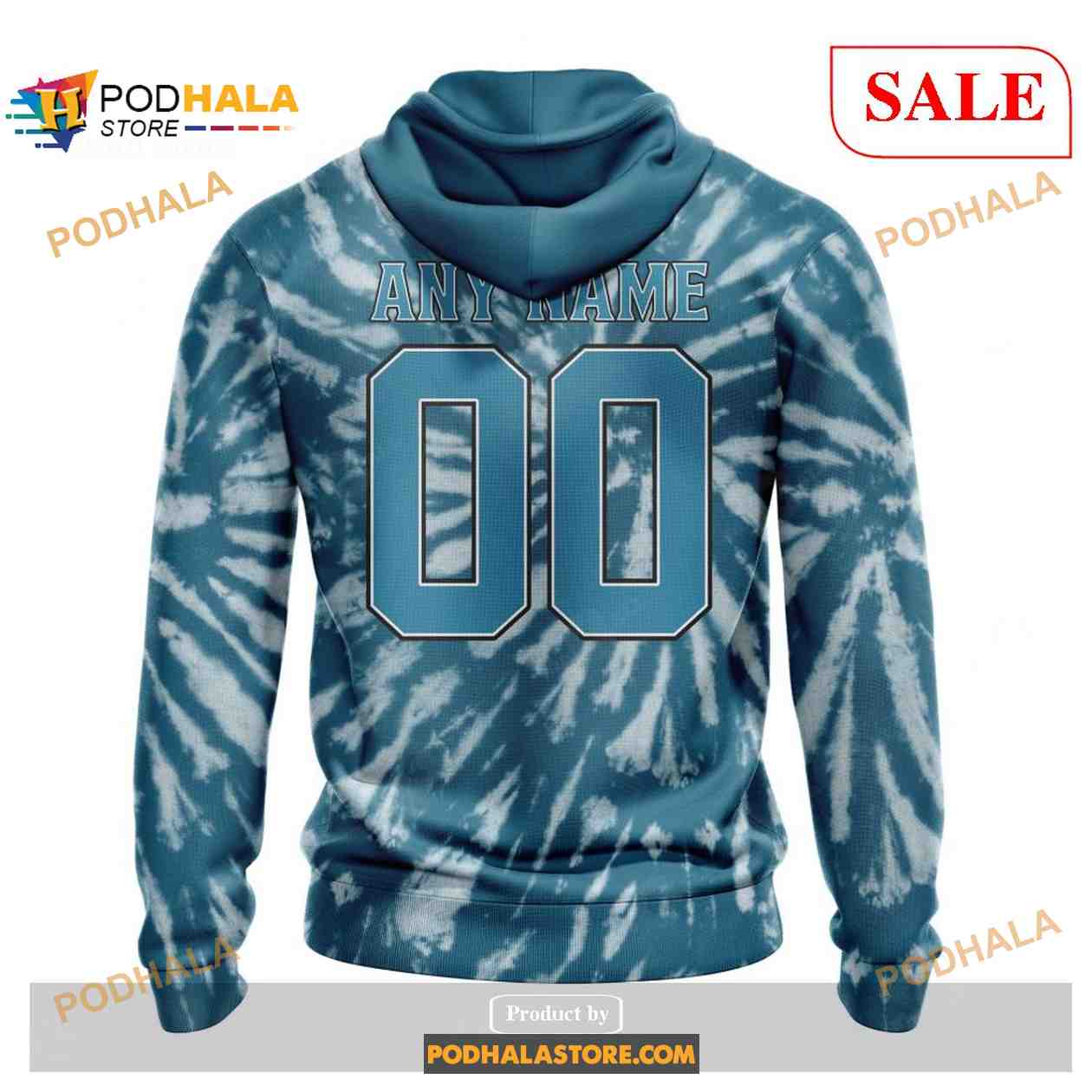 Custom San Jose Sharks Retro Vintage Tie Dye NHL Shirt Hoodie 3D