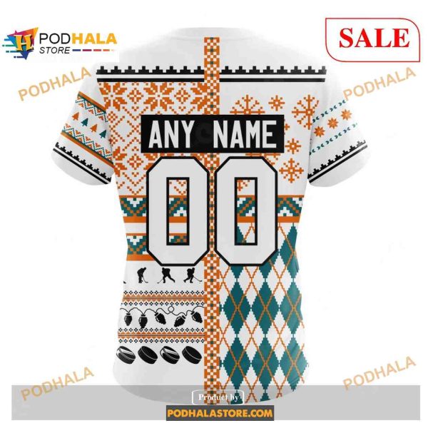 Custom San Jose Sharks Unisex Christmas NHL Shirt Hoodie 3D