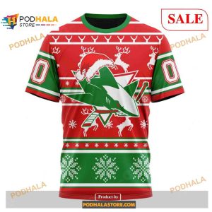 Custom San Jose Sharks Unisex Christmas Shirt Nhl Hoodie 3d 3