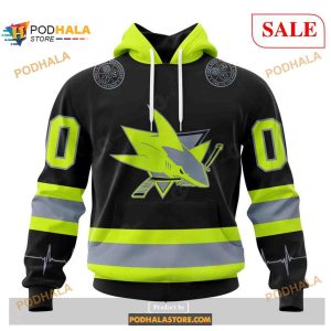 Custom San Jose Sharks Unisex Firefighter Uniforms Color Nhl Shirt Hoodie 3d 1