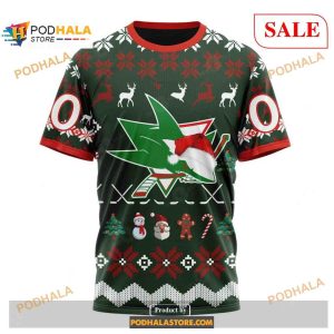 Custom San Jose Sharks Unisex Shirt Christmas Nhl Hoodie 3d 3