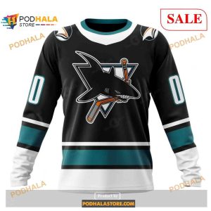 Custom San Jose Sharks Unisex With Retro Concepts Nhl Shirt Hoodie 3d 3