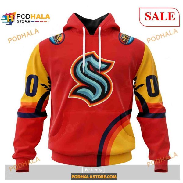 Custom Seattle Kraken ALL Star Sunset NHL Shirt Hoodie 3D