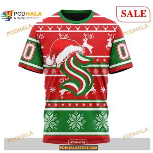 Custom Seattle Kraken Christmas Nhl Unisex Shirt Hoodie 3d 3