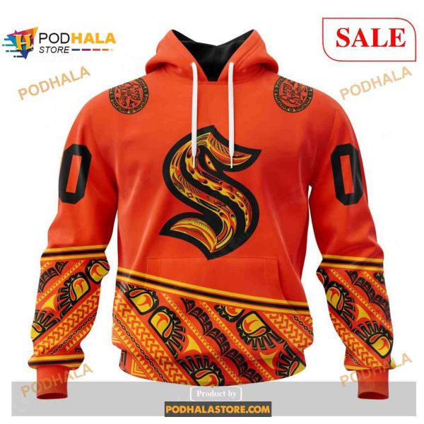 Custom Seattle Kraken National Day For Truth And Reconciliation NHL Hoodie 3D