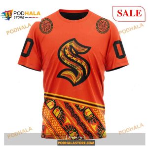 Custom Seattle Kraken National Day For Truth And Reconciliation Nhl Hoodie 3d 3
