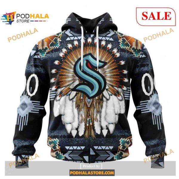 Custom Seattle Kraken Native Costume NHL Shirt Hoodie 3D