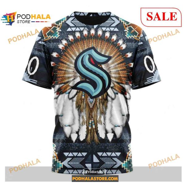 Custom Seattle Kraken Native Costume NHL Shirt Hoodie 3D