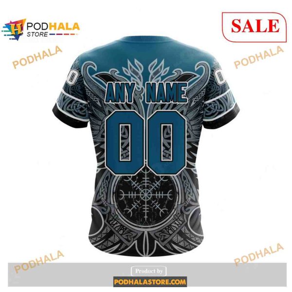 Custom Seattle Kraken Norse Viking Symbols NHL Shirt Hoodie 3D