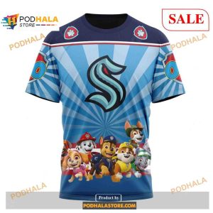 Custom Seattle Kraken Paw Patrol Nhl Shirt Hoodie 3d 3
