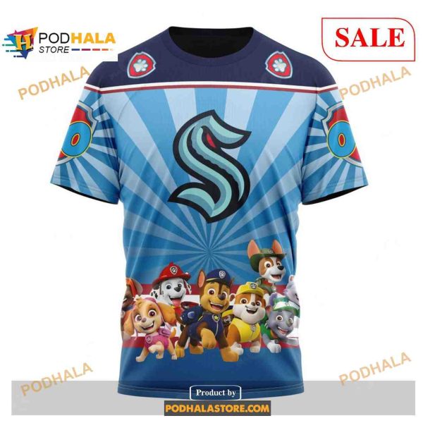 Custom Seattle Kraken Paw Patrol NHL Shirt Hoodie 3D