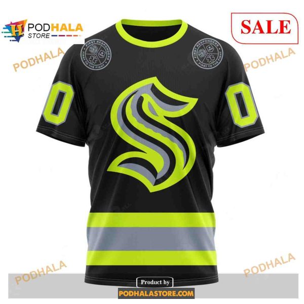 Custom Seattle Kraken Unisex FireFighter Uniforms Color NHL Shirt Hoodie 3D