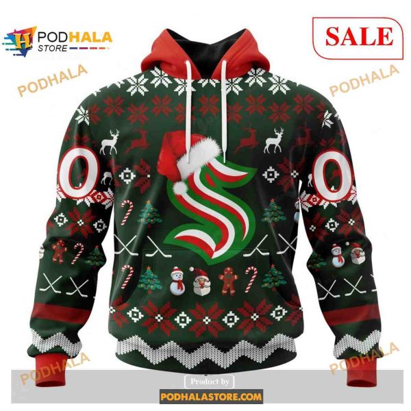 Custom Seattle Kraken Unisex Shirt Christmas NHL Hoodie 3D
