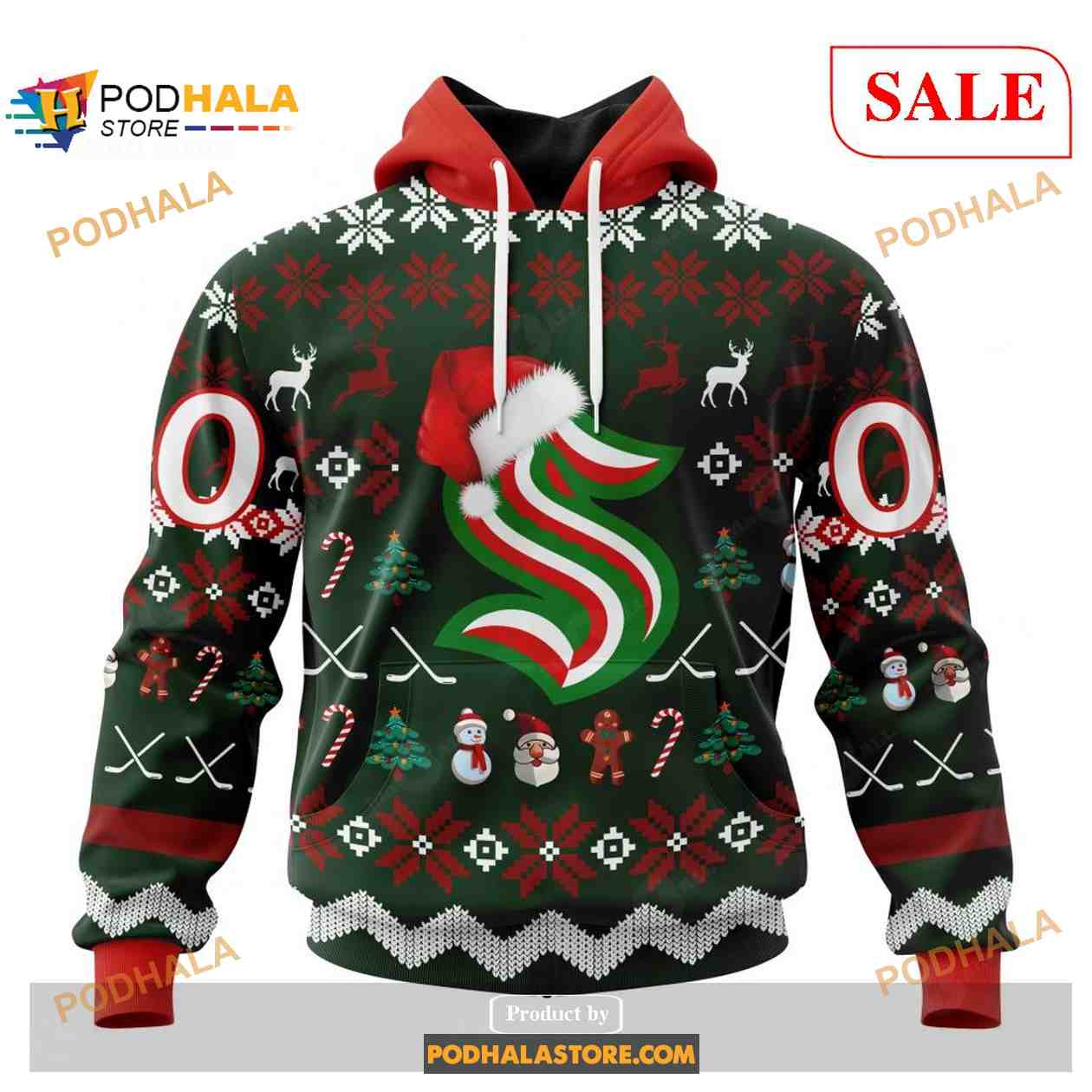 BEST NHL Seattle Kraken Special Christmas Apparel 3D Hoodie