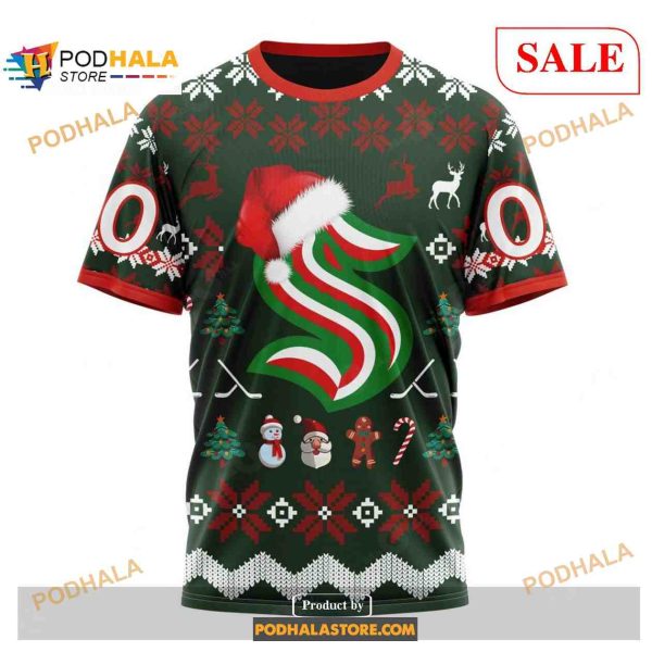Custom Seattle Kraken Unisex Shirt Christmas NHL Hoodie 3D