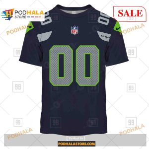 Custom Seattle Seahawks Home Shirt NFL Hoodie 3D 2