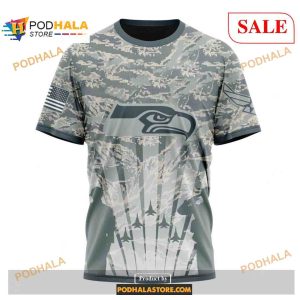 Custom Seattle Seahawks Honor US Air Force Veterans Shirt NFL Hoodie 3D 3