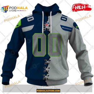 Custom Seattle Seahawks Mix Jersey Special Design Shirt NFL Hoodie 3D 1