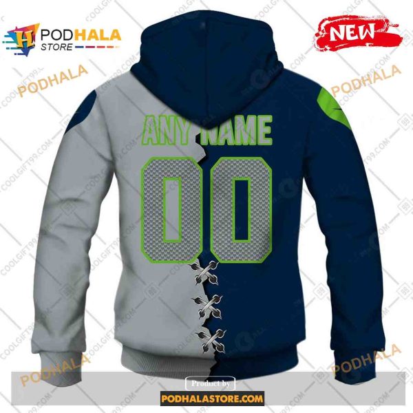 Custom Seattle Seahawks Mix Jersey Special Design Shirt NFL Hoodie 3D