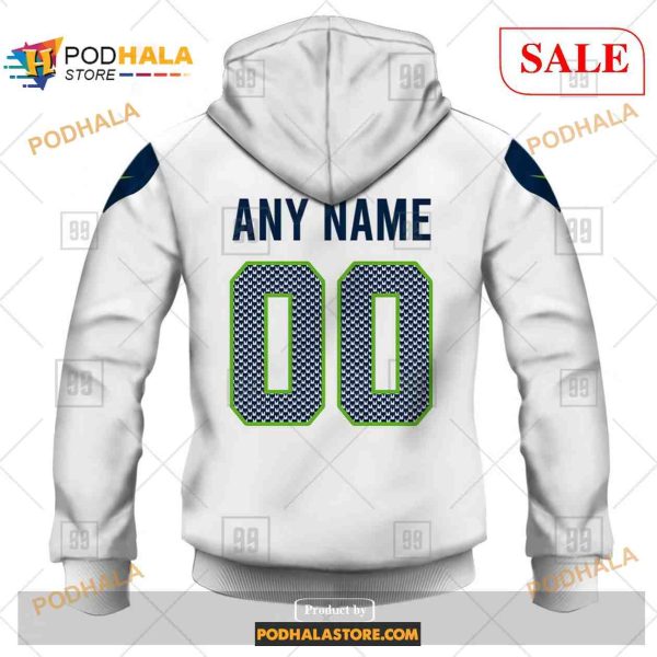 Custom Seattle Seahawks Road Jersey Shirt NFL Hoodie 3D