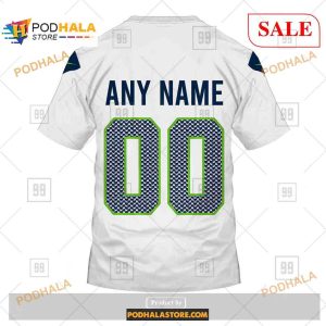 Custom Seattle Seahawks Road Jersey Shirt NFL Hoodie 3D 4