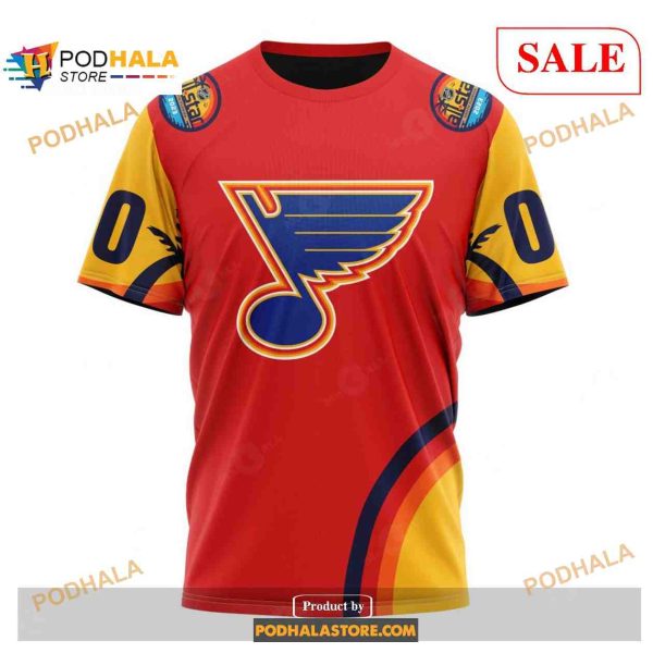 Custom St Louis Blues ALL Star Sunset NHL Shirt Hoodie 3D