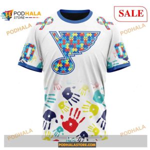 Custom St Louis Blues Autism Awareness Design Nhl Shirt Hoodie 3d 3
