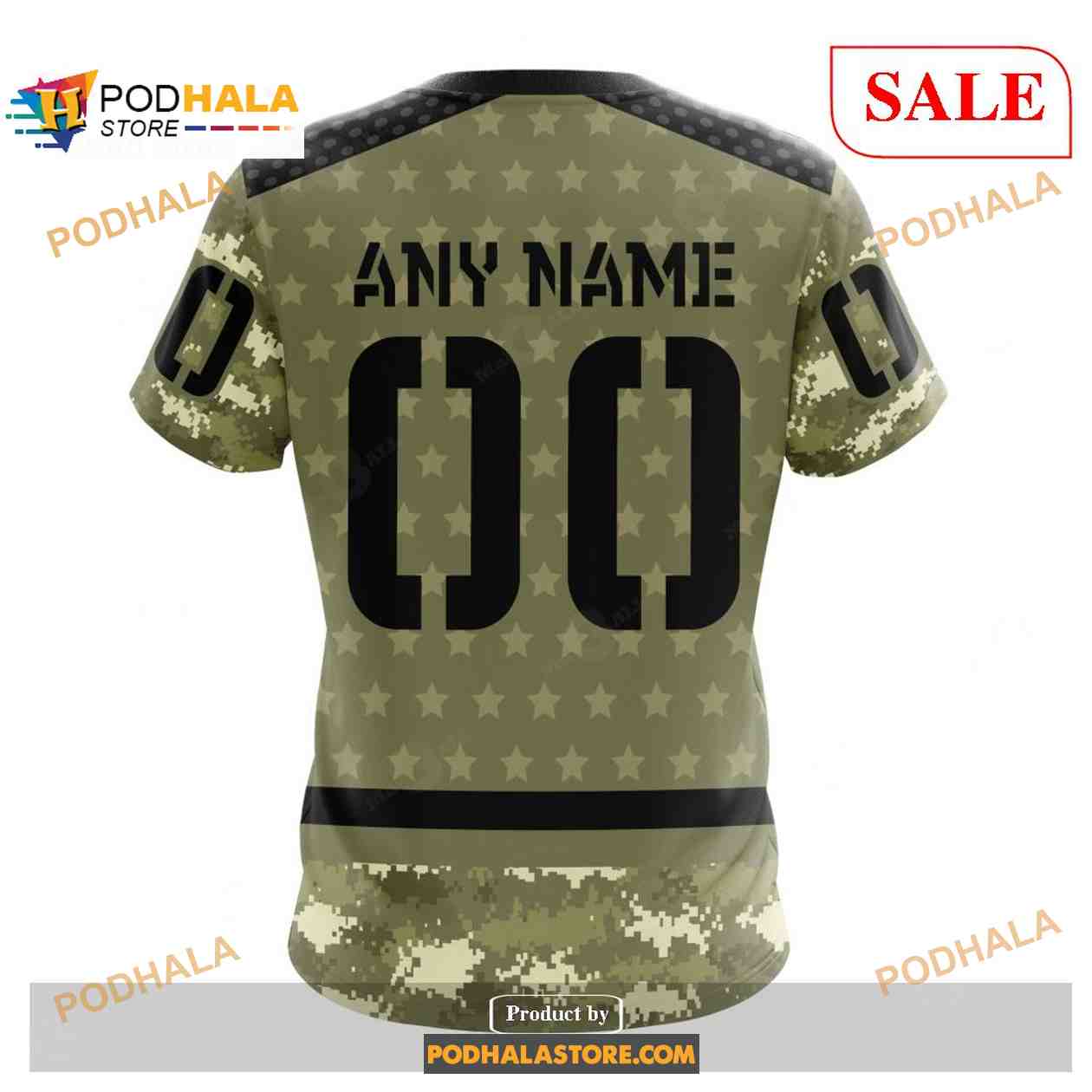 NHL St. Louis Blues Custom Name Number Military Jersey Camo Fleece Oodie