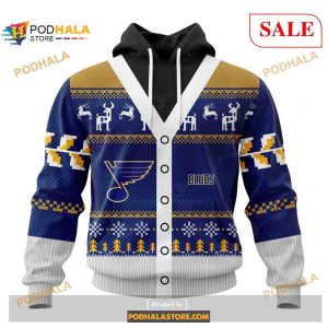 Personalized St. Louis Blues Throwback Vintage NHL Hockey Home Jersey 3D  Hoodie