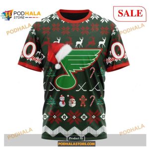 Custom St Louis Blues Christmas Nhl Unisex Shirt Hoodie 3d 3