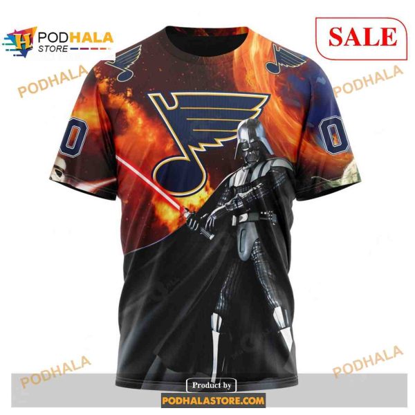 Custom St Louis Blues Design X Star War NHL Shirt Hoodie 3D