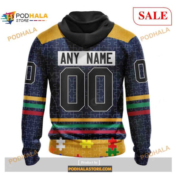 Custom St Louis Blues Fearless Aganst Autism NHL Shirt Hoodie 3D