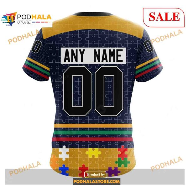 Custom St Louis Blues Fearless Aganst Autism NHL Shirt Hoodie 3D