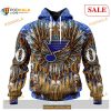 Custom St Louis Blues Native Costume Design NHL Shirt Hoodie 3D