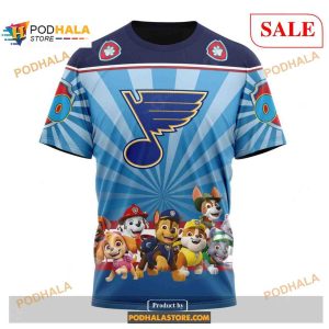 Custom St Louis Blues Paw Patrol Nhl Shirt Hoodie 3d 3