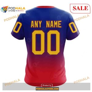 Custom St Louis Blues Retro Gradient Design Nhl Shirt Hoodie 3d 4