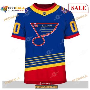 Custom St Louis Blues Throwback Vintage Nhl Hockey Away Jersey Nhl Shirt Hoodie 3d 2