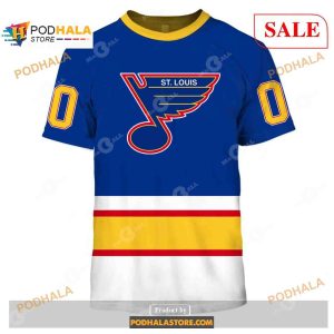 Custom St Louis Blues Unisex With Retro Concepts NHL Shirt Hoodie