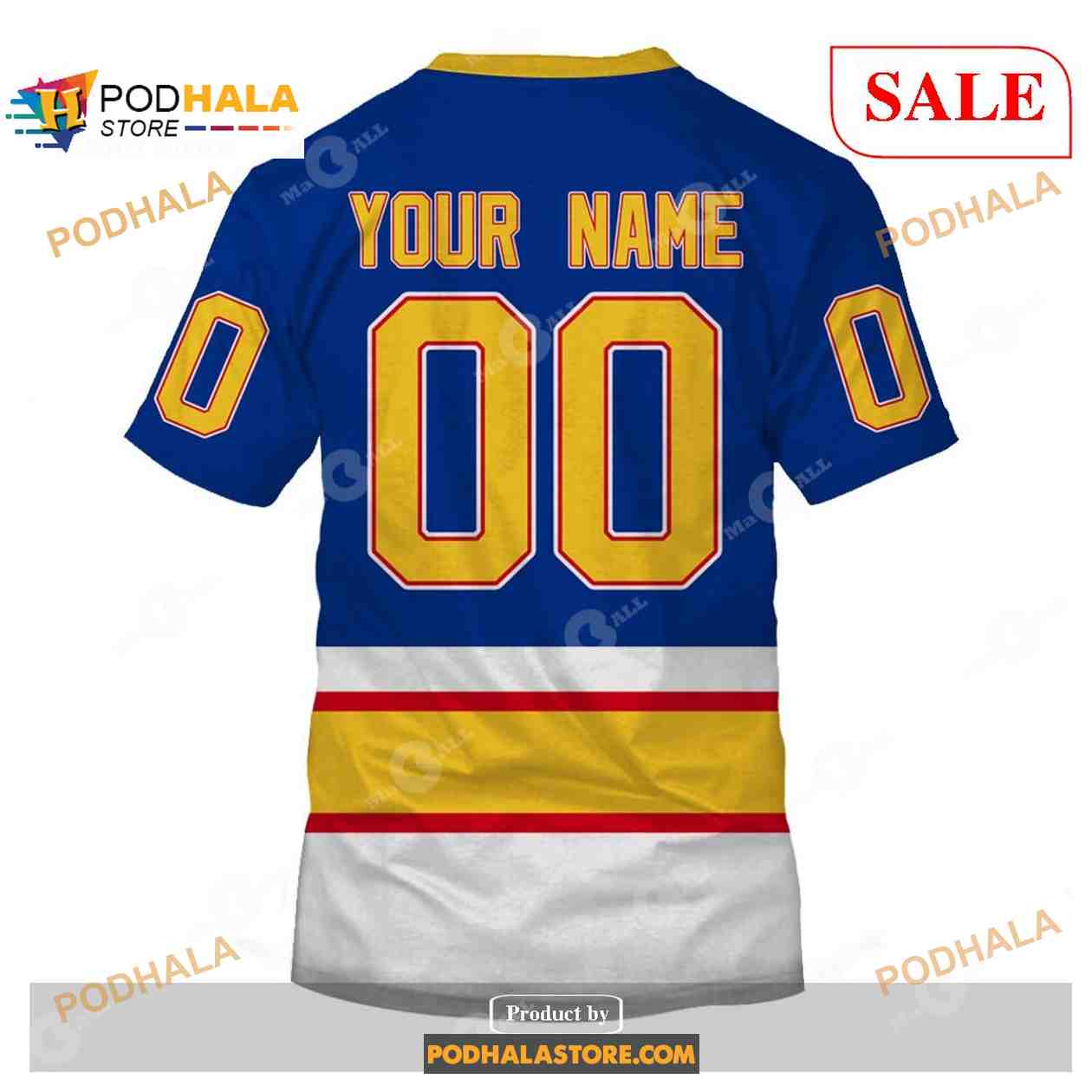 St. Louis Blues Personalized NHL Gradient All Over Print Hoodie T
