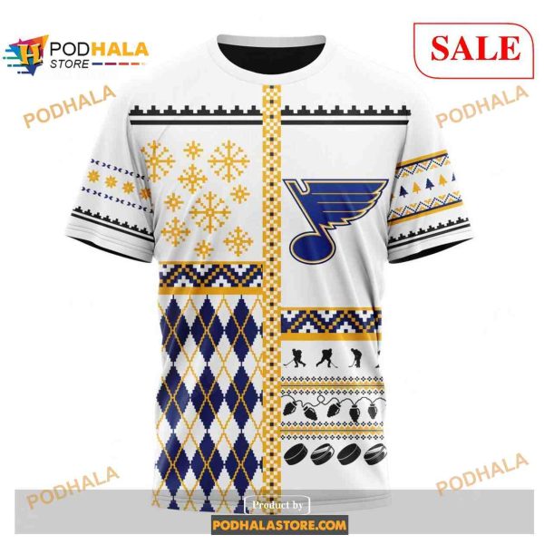 Custom St Louis Blues Unisex Christmas NHL Shirt Hoodie 3D