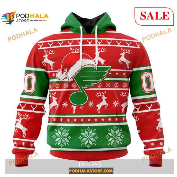 Custom St Louis Blues Unisex Shirt Christmas NHL Hoodie 3D