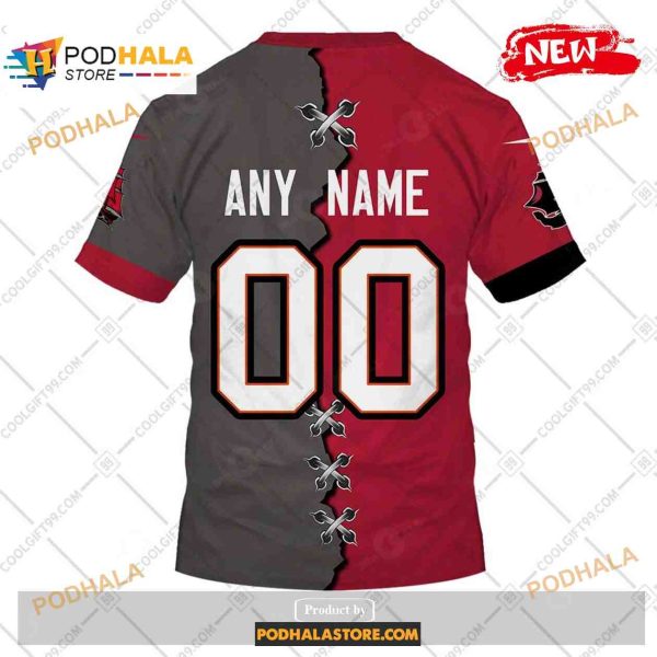 Custom Tampa Bay Buccaneers Mix Jersey Special Design Shirt NFL Hoodie 3D