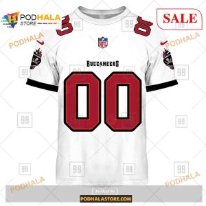 Custom Tampa Bay Buccaneers Road Jersey Shirt NFL Hoodie 3D 2