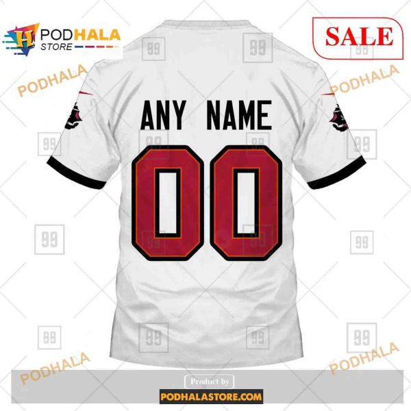 Custom Tampa Bay Buccaneers Road Jersey Shirt NFL Hoodie 3D