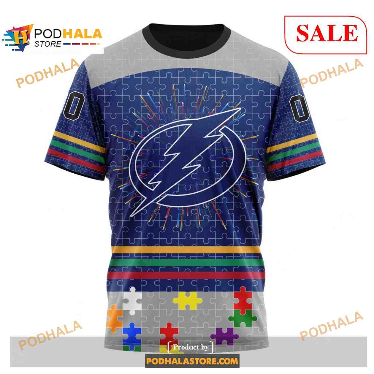 Custom Tampa Bay Lightning Autism Awareness Design NHL Shirt Hoodie 3D -  Bring Your Ideas, Thoughts And Imaginations Into Reality Today