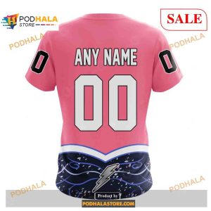 Custom Tampa Bay Lightning Fights Cancer Nhl Shirt Hoodie 3d 4