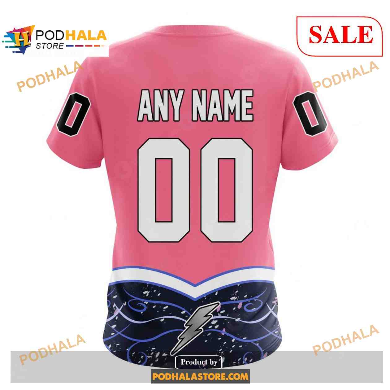 BEST NHL Tampa Bay Lightning Fights Cancer Jersey Personalized 3D