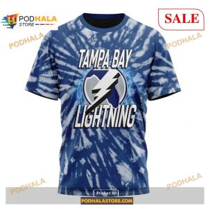 Custom Tampa Bay Lightning Retro Vintage Tie Dye Nhl Shirt Hoodie 3d 3