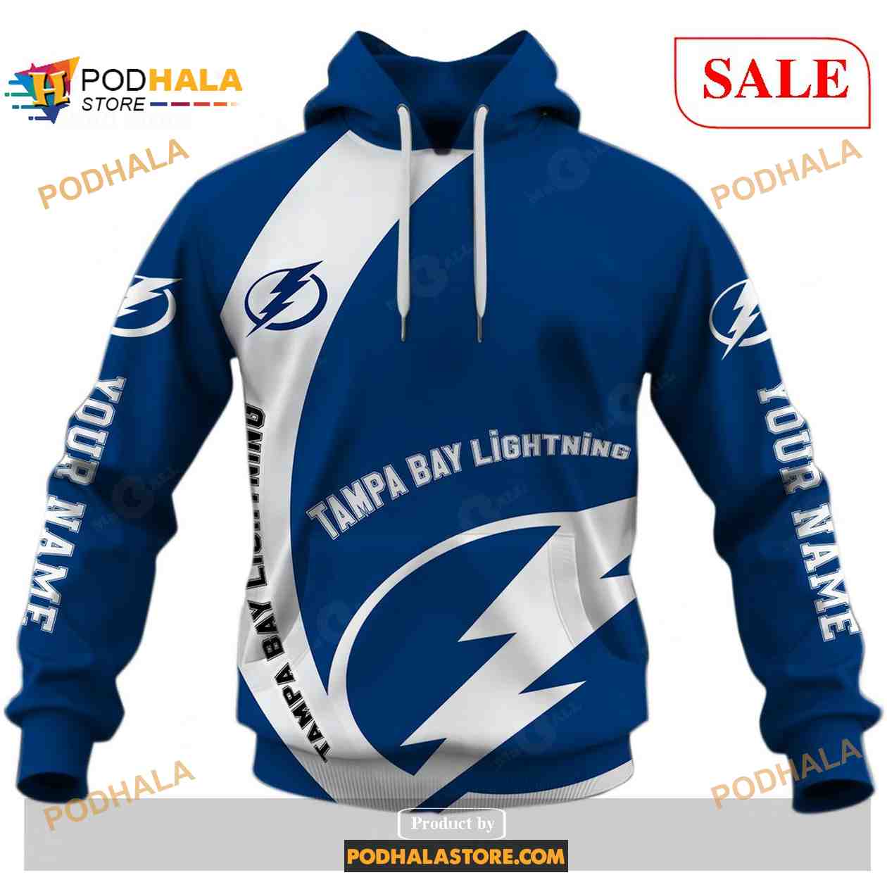Tampa Bay Lightning Custom Name And Number Fight Cancer Hoodie Zip Hoodie  For Fans